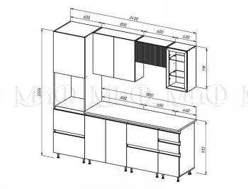 Кухонный гарнитур Техно-6 2400 мм (Миф) в Каменске-Уральском - kamensk-uralskij.mebel-e96.ru