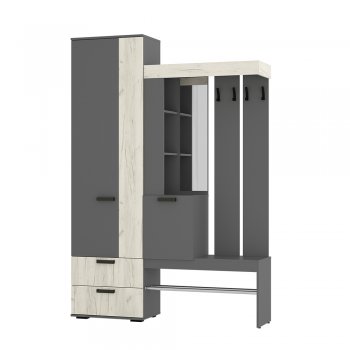 Прихожая Трамп графит/крафт белый (БТС) в Каменске-Уральском - kamensk-uralskij.mebel-e96.ru