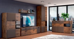 Тумба 3 двери 1500 РИО Смоки Soft touch/Таксус (БМ) в Каменске-Уральском - kamensk-uralskij.mebel-e96.ru