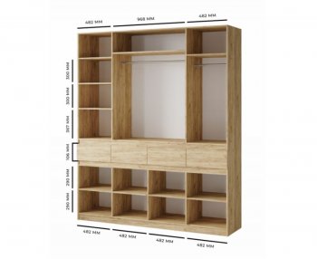 Шкаф 2000 мм Турин ЛДСП крафт серый/кашемир (ВВР) в Каменске-Уральском - kamensk-uralskij.mebel-e96.ru