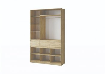 Шкаф 1500 мм Турин крафт/графит (ВВР) в Каменске-Уральском - kamensk-uralskij.mebel-e96.ru