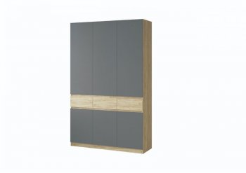 Шкаф 1500 мм Турин крафт/графит (ВВР) в Каменске-Уральском - kamensk-uralskij.mebel-e96.ru