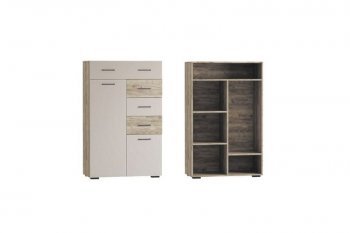 Стенка Турин крафт серый/кашемир, модульная (ВВР) в Каменске-Уральском - kamensk-uralskij.mebel-e96.ru