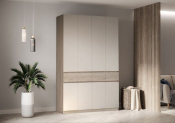 Шкаф 2000 мм Турин ЛДСП крафт серый/кашемир (ВВР) в Каменске-Уральском - kamensk-uralskij.mebel-e96.ru