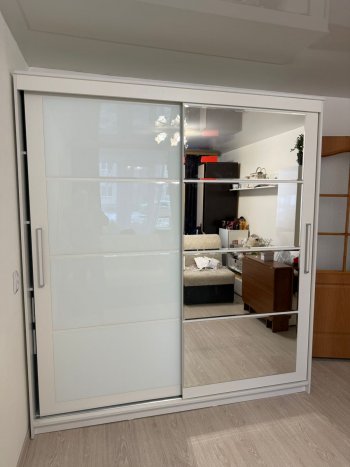 Шкаф-купе Крафт-6 белый ясень 2000 мм (БТС) в Каменске-Уральском - kamensk-uralskij.mebel-e96.ru