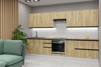 Кухонный гарнитур Янтарь экстра 3000 мм (Герда) в Каменске-Уральском - kamensk-uralskij.mebel-e96.ru